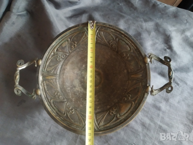 посребрена стара купа фруктиера арт нуво, снимка 2 - Антикварни и старинни предмети - 36480874