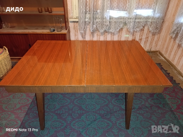 Ретро разтегателна маса, масивна дървесина/ нова/