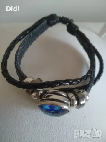 Гривни кожа и мъниста зодия Лъв йероглифи , снимка 6 - Гривни - 49088988