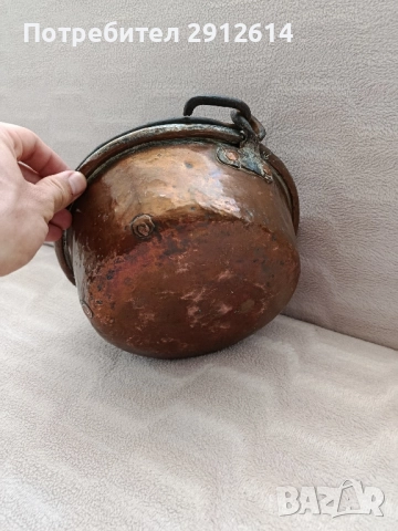 Старо медно канче , снимка 2 - Декорация за дома - 51590239