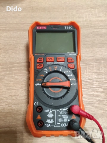 Мултиметър NJTY T58C, снимка 3 - Друга електроника - 53059735