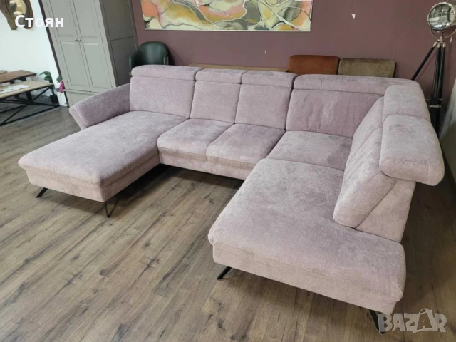 ПРОМОЦИЯ!!! П- образен ъглов диван от плат MM-ZE1162 - цвят люляк, снимка 10 - Дивани и мека мебел - 52826554