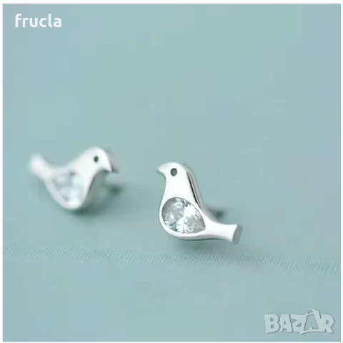 Обеци Нежни сребърни птички