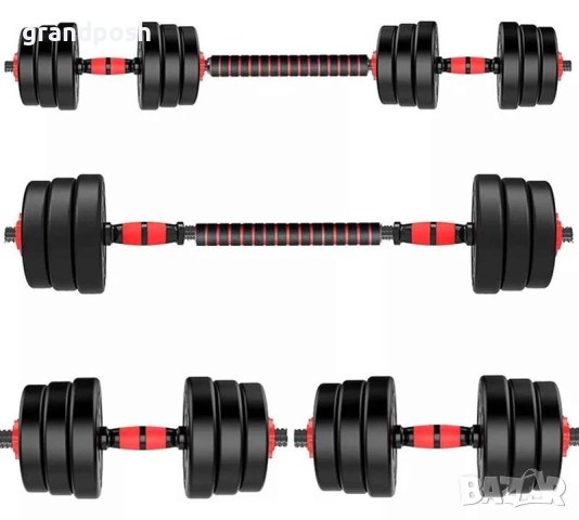 40 кг Дъмбели 2х20 кг + допълнителен лост щанга Премиум разпродажба, снимка 6 - Фитнес уреди - 40275118