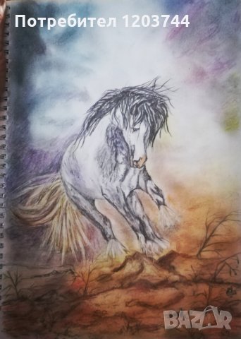 Картини с коне (молив) , снимка 2 - Картини - 27450295