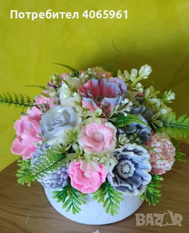 цветя от глицеринов сапун!, снимка 2 - Изкуствени цветя - 49572727