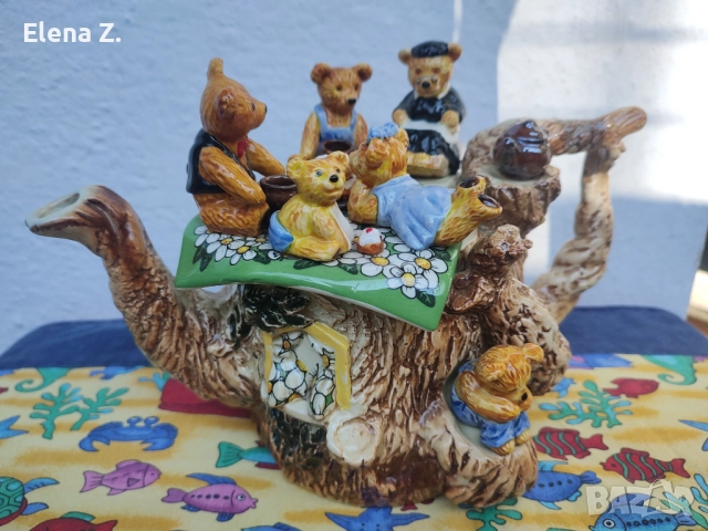 Голям подписан колекционерски чайник Paul Cardew 