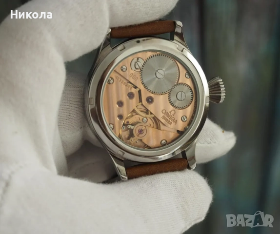 Мехеничен часовник с дамасков циферблат, ръчно навиване, снимка 3 - Мъжки - 52348598