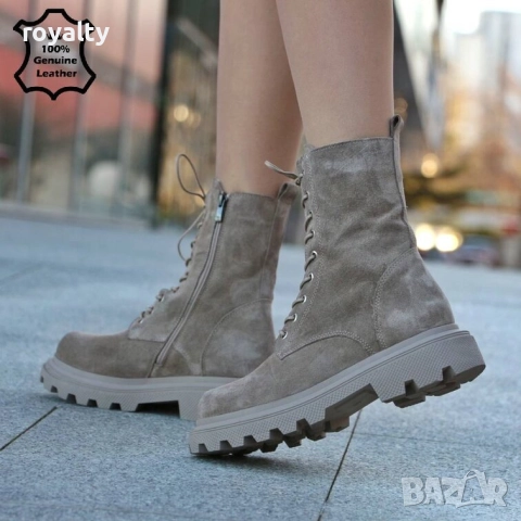 Равни боти - визон ЕСТЕСТВЕН велур - 38803