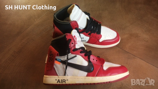 Off-White × Nike Air Jordan 1 Retro High The Ten "Chicago" AA3834-101 Размер EUR 44/UK 9 41-14-S, снимка 3 - Маратонки - 52666735