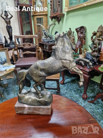 Страхотна антикварна френска бронзова фигура статуетка , снимка 6 - Антикварни и старинни предмети - 53511031
