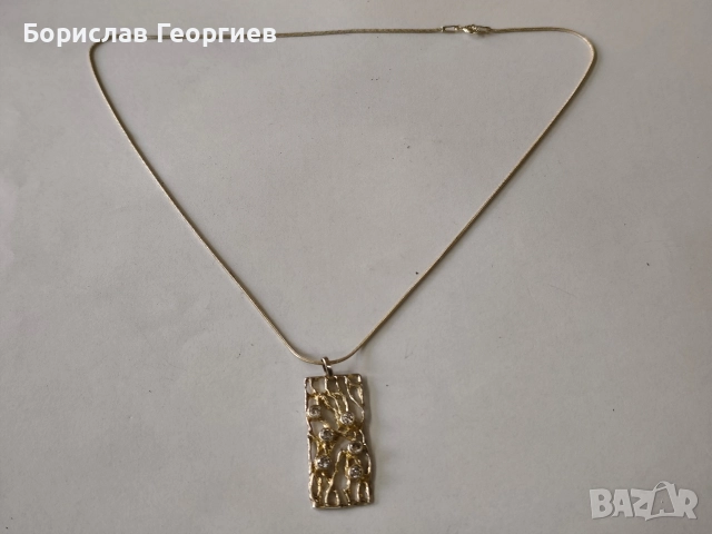 Сребърно колие 925, снимка 2 - Колиета, медальони, синджири - 52883282