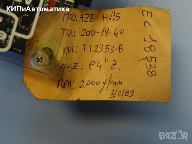 блок управление el.ge AZE HV 15/AO-P-200/18/40 servo drive controller, снимка 5 - Резервни части за машини - 39638967