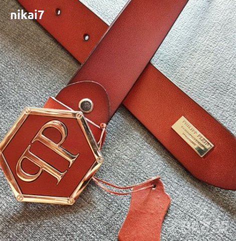 мъжки колан от естествена кожа с метална катарама Philip Pleinn, снимка 6 - Колани - 27996121