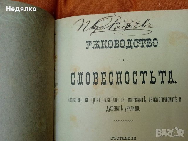 Ръководство по Словесностъта,1889г,стара книга , снимка 4 - Други - 37152735