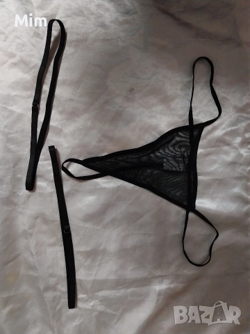  Резервирани 4XL Черна къса рокля от еластична еко кожа с прашка и жартиери за бедра , снимка 7 - Рокли - 52871151