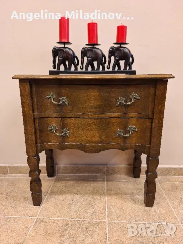 винтидж скрин дъб масив , снимка 1