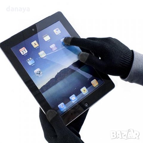 1239 Тъч скрийн ръкавици за смартфон Touch Screen ръкавици черен цвят, снимка 2 - Ръкавици - 26887392