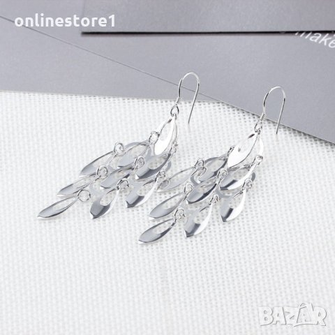 Сребърни Обеци Деси - 925 печат сребро BA219, снимка 6 - Обеци - 28147697