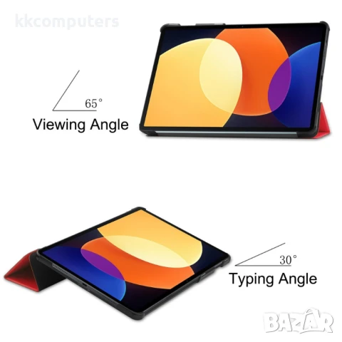 Xiaomi Pad 5 Pro 12.4 (2022) Кожен Калъф и Протектор, снимка 11 - Калъфи, кейсове - 51141095
