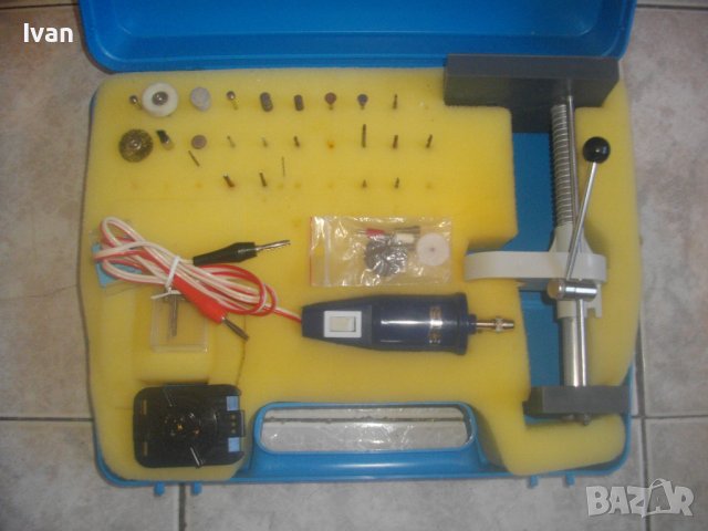 Нова Старо Немско Качество Специализирана Eл. Мини Дрелка-Шлифовалка -Комплект Аксесоари/Стойка-CTR , снимка 3 - Други инструменти - 43384859
