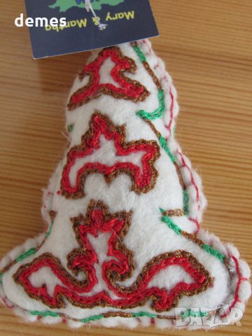 Автентична текстилна коледна играчка от филц с казахски национални мотиви, снимка 3 - Декорация за дома - 27023956
