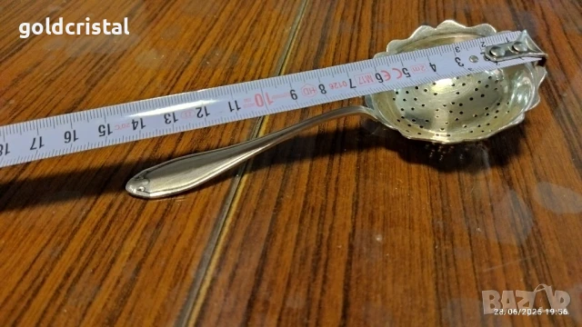 стара посребрена цедка , снимка 3 - Антикварни и старинни предмети - 15559220