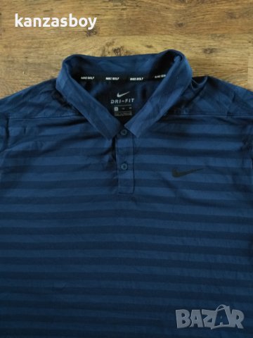 NIKE Men's Dry Stripe Golf Polo - страхотна мъжка тениска КАТО НОВА ХЛ, снимка 4 - Тениски - 40405336