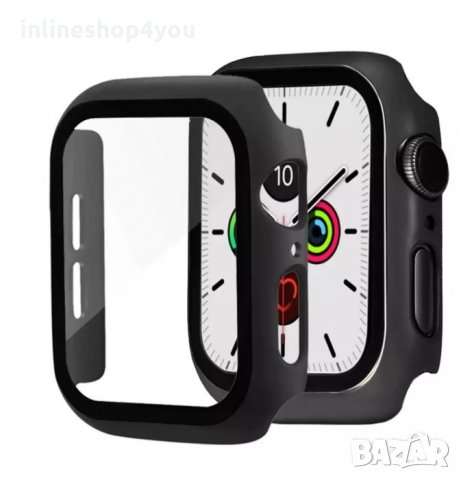 Матов Кейс + Стъклен Протектор за Apple Watch 6 SE 5 4 40mm 44mm 3D 5D, снимка 8 - Аксесоари за Apple - 35090453