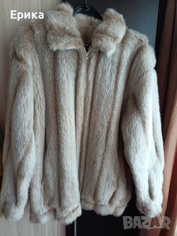 Еко палто с косъм 