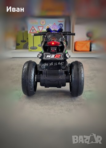 ТОП ЦЕНА!НОВО!Акумулаторен мотор с 3 гуми Ninja BLACK с 12V батерия,LED,USB, снимка 4 - Детски велосипеди, триколки и коли - 41316151