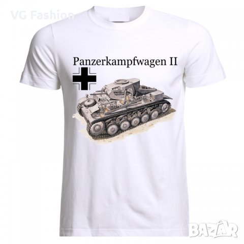 Мъжка Тениска Танк Тигър PzKpfw 2 Tank Panzer Armure WW2 Army War Wehrmacht, снимка 2 - Тениски - 28312190