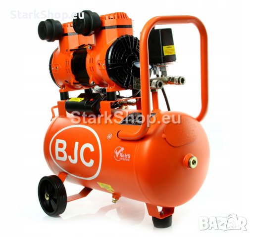 Монофазен безмаслен бутален компресор за въздух 8 бара, 24 л BJC 1.5 kW, 220 л/ми, снимка 3 - Компресори - 43045018