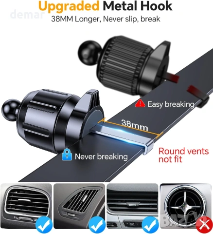 Coolpow 3 в 1 стойка и магнитно безжично зарядно за кола Magsafe, 15W, снимка 7 - Аксесоари и консумативи - 53533625