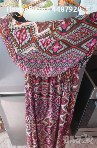 Нова рокля Bershka с етно мотиви, без презрамки, снимка 2 - Рокли - 50760369