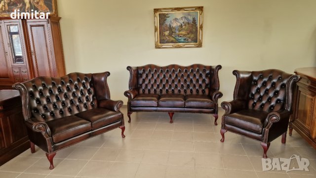 Диван Chesterfield Честърфийлд 3 2 1, снимка 1 - Дивани и мека мебел - 43497104