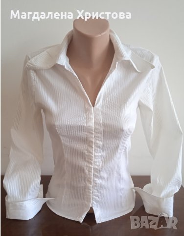 Елегантна дамска риза със скрито закопчаване