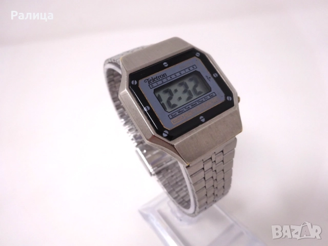 Електронен часовник Teletron от 80-те години, снимка 4 - Мъжки - 52582820