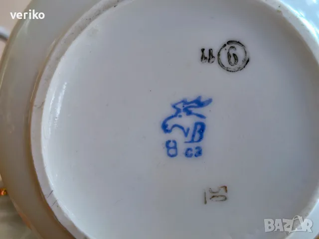 Чайник и захарница "Вербилки", снимка 5 - Антикварни и старинни предмети - 50423034