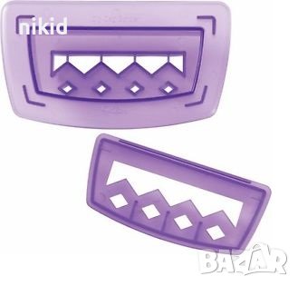  Wilton Diamonds Зиг Заг ромбове резец борд кант пластмасов за вмъкване декор торта фондан, снимка 3 - Форми - 37873356