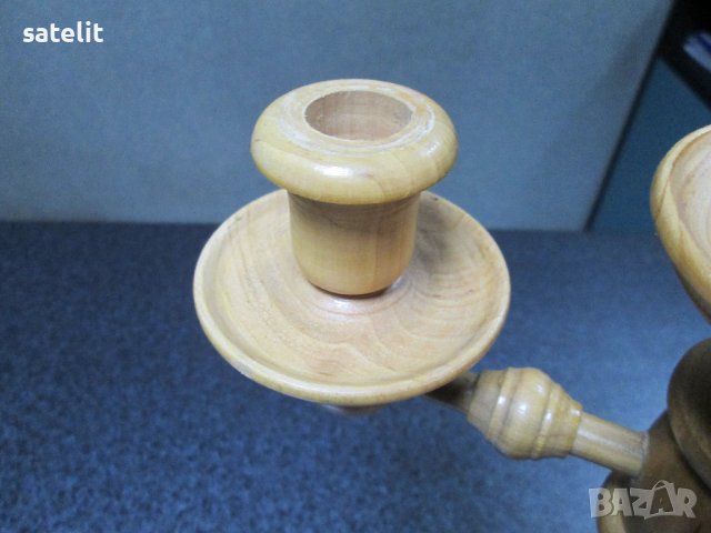 Продавам старинен дървен СВЕЩНИК-изключително рядък, снимка 7 - Антикварни и старинни предмети - 40501611