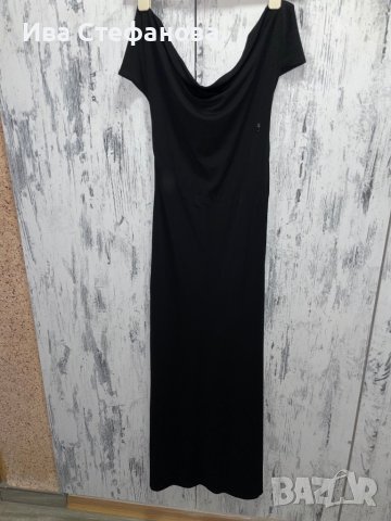    официялна черна еластична рокля с гол гръб-Ted Baker, снимка 3 - Рокли - 19917146