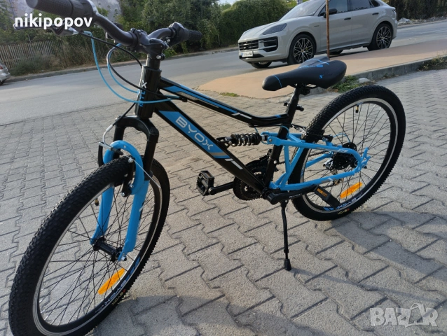 BYOX Велосипед 24" ADVENTURA син, снимка 7 - Велосипеди - 53561191