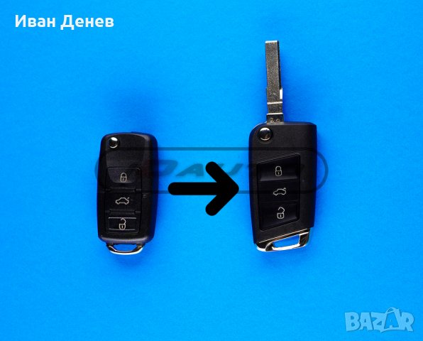 Кутийка ключ за Vw конвертираща / автоключ / 1,9tdi / Seat / Skoda