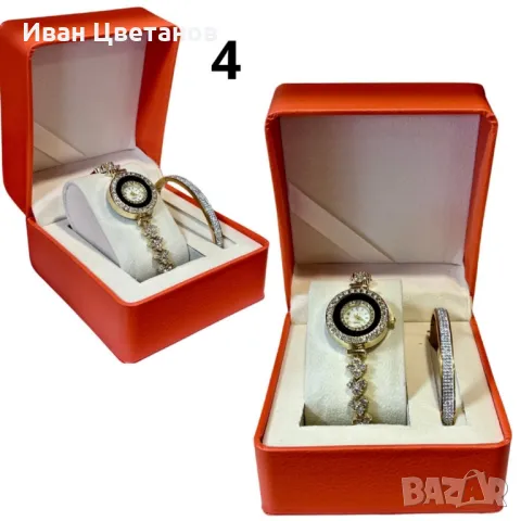 Луксозен дамски комплект елегантен часовник и нежна гривна, снимка 4 - Подаръци за жени - 49231806