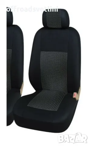 Серия LUX Черни Калъфи за седалки 2+1 за бусове VW Crafter VW T5, снимка 3 - Аксесоари и консумативи - 48043185