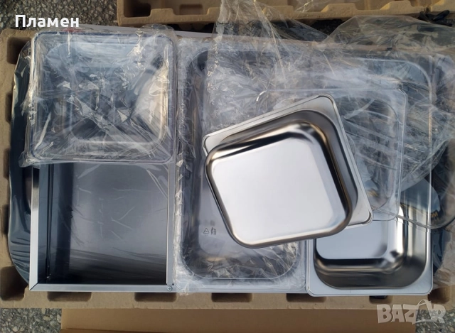 Уред за загряване на храна бюфет топла витрина бен мари 300W 4 к-ра, снимка 5 - Друго търговско оборудване - 46760756