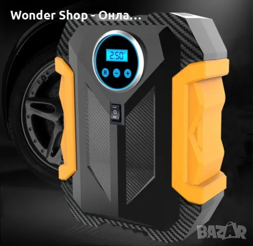 🔧 Автомобилна портативна въздушна помпа с безжичен цифров дисплей, снимка 4 - Аксесоари и консумативи - 49451628