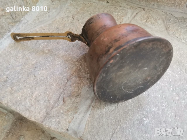 Старо медно джезве, снимка 5 - Антикварни и старинни предмети - 50847022