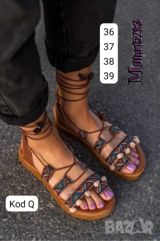 сандали с традиционни мотиви , снимка 2 - Сандали - 50337554